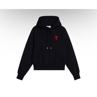 Ami Paris hoodie black red