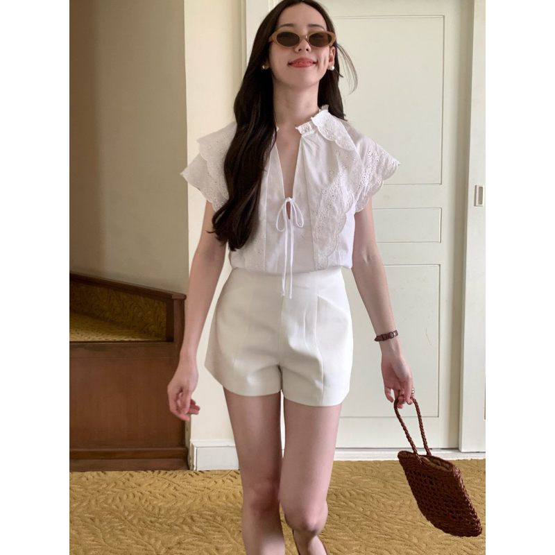 ส่งต่อ NOMADE. Acai Top {เสื้อระบายแขนล้ำผ้าฉลุ}