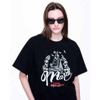 พร้อมส่ง 🇰🇷แท้ 💯% MARDI T-SHIRT​​ อปก​ ครบ​  Free size MARDI MERCREDI UNISEX TSHIRT BON VOYAGE HALFTIME SHOW_BLACK WHITE