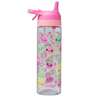 Smiggle Spritz Plastic Drink Bottle 700Ml ขวดน้ำสมิกเกอร์ลาย ผลไม้ แบบสเปรย์ กดเด้ง พร้อมส่งในไทย