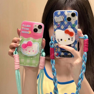 💲คูปองเคลม💲เคสไอโ case for iphone 11 12 แมวมีธนูา ด้วยสร้อยข้อมือ เคส 14 13 12 11 pro max การป้องกันที่ครอบคลุม