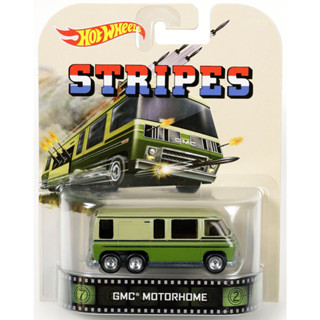 GMC Motorhome Stripes Retro Entertainment  NRFP 2013 Green 1:64 (Hot Wheels)