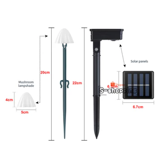 JX-เห็ด 20LED Warm white Solar light 8 โหมด 5m โคมไฟพลังงานแสงอาทิตย์สำหรับตกแต่ง