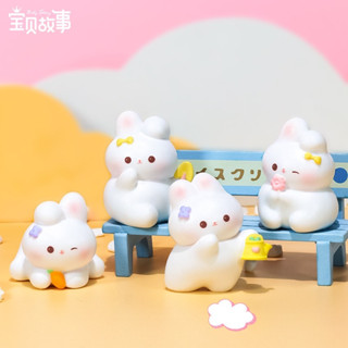 ฟิกเกอร์กระต่ายน้อย เซ็ท4ชิ้น-พร้อมส่ง