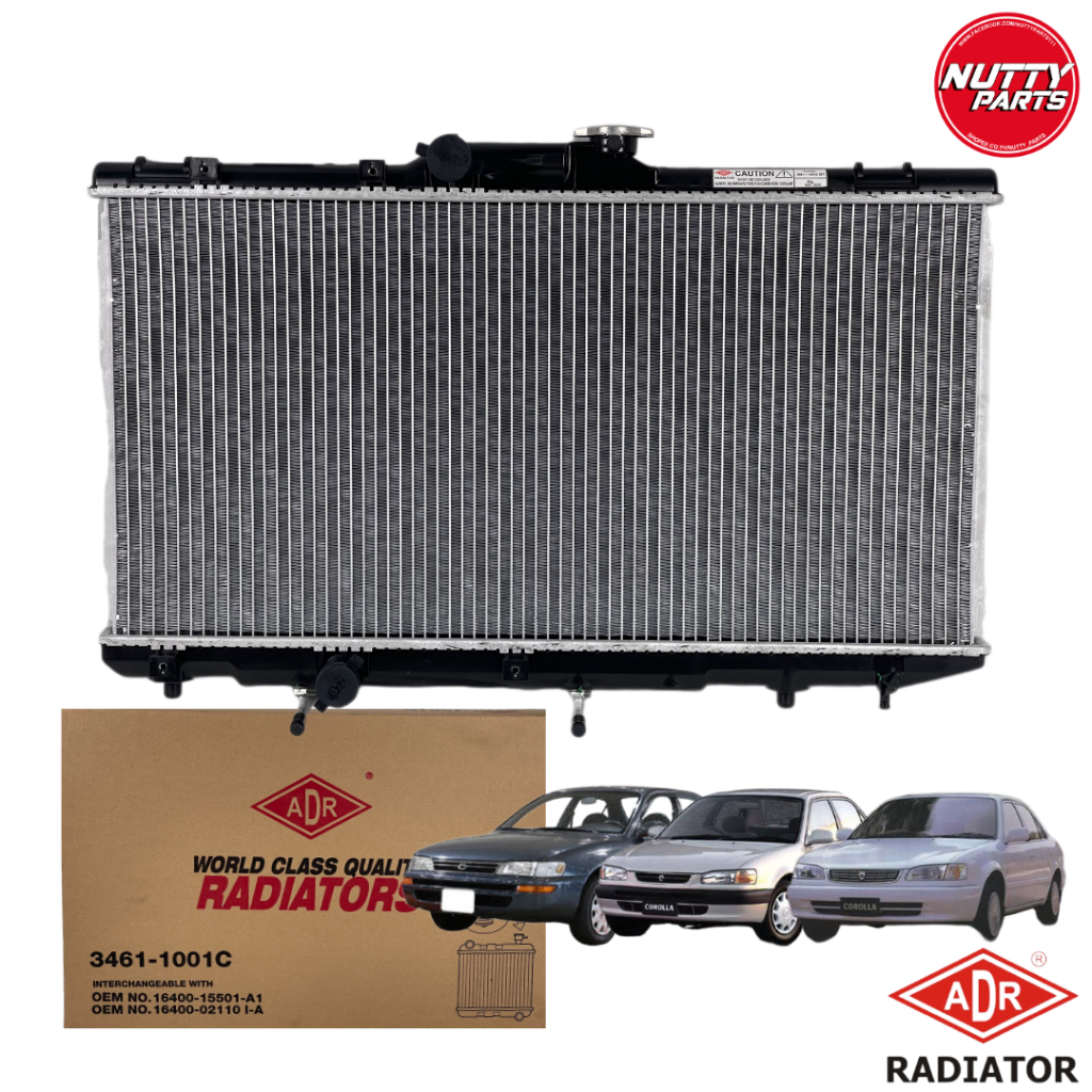 หม้อน้ำ ADR ! อลูมิเนียมฝาพลาสติก (หนา 22mm) AE101 EE101 AE110 AE111 AE112 เกียร์ธรรมดา เกียร์ออโต้ 