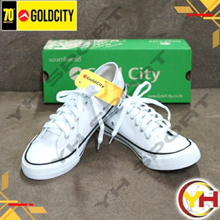 รองเท้าผ้าใบ Gold city รองเท้าผ้าใบนักเรียน สรขาวขอบดำ ดำขอบขาว พร้อมส่ง