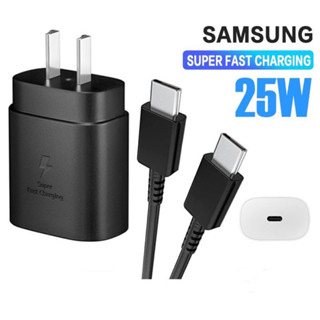 ชุดชาร์จซัมซุง ของแท้ หัวชาร์จ+สาย​ชาร์จ​ รับประกัน1ปีSamsungType-C To type c 3A 25W Super Fast Chargerที่ชาร์