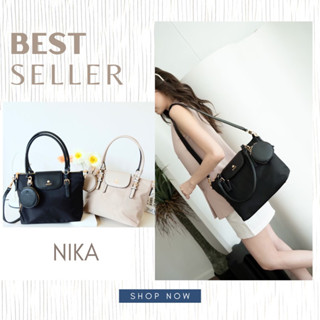 [ กระเป๋า รุ่นแนะนำ ] กระเป๋าสะพาย รุ่น NIKA  ทรง Shopping bag ใส่เอกสาร A4 / Notebook 14" ได้