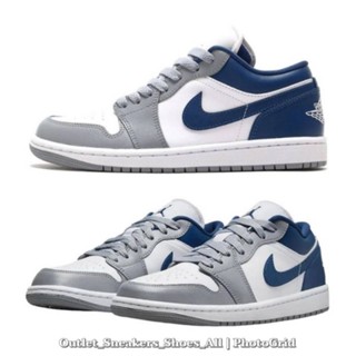 รองเท้า Nike Air Jordan 1 Low French Blue Unisex ใส่ได้ทั้ง ชาย หญิง [ ของแท้💯 พร้อมส่งฟรี ]