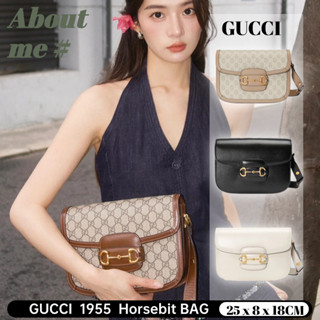 👜กุชชี่ GUCCI 1955 Horsebit BAG กระเป๋าอานสตรี