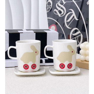 Marimekko Rabbit Cup Year of the Rabbit Exclusive Pair Cup Ceramic Coffee Cup Mug Full Package