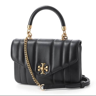 🎀(สด-ผ่อน) กระเป๋าสีดำ 7.3 นิ้ว 143506 Tory burch Mini Kira Top Handle Bag