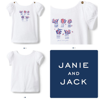 FLORAL BOUQUET TEE เสื้อยืดแขนตุ๊กตา แบรนด์อเมริกาแท้ janie and jack