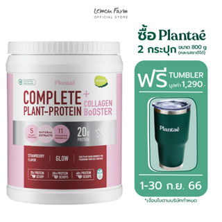 โปรตีนพืชผสมคอลลาเจน 800 g Plantae Strawberry Complete Plant Protein + Collagen Booster