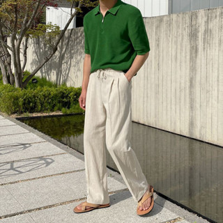 LINEN RELAX PANTS กางเกงผ้าลินิน