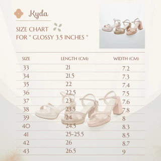 🤎 แนะนำเพิ่ม 1 ไซส์ 🤎 Kyda รุ่น Glossy ส้นสูง 3.5 นิ้ว หนังแก้ว เสริมด้านหน้าเพิ่มความสบาย