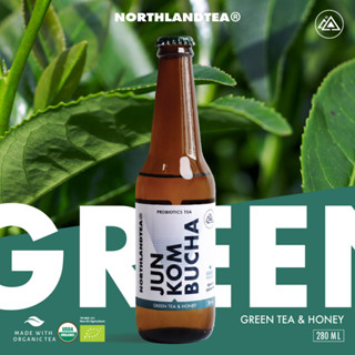 Northlandtea - Jun Kombucha Green Tea&amp;Honey 280 ml. - คอมบูชา Probiotic - สร้างจุลินทรีย์ที่ดีในร่างกาย ช่วยขับถ่าย