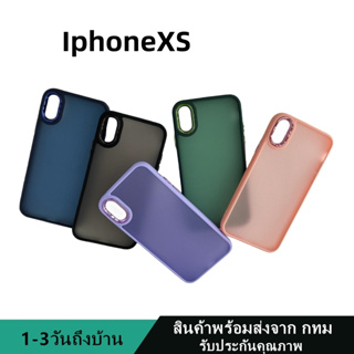 019 เคสหลังด้านกล้องเงา ไอโฟน iphonexs กันกระแทก ขอบสีหลังขุ่น สินค้าพร้อมส่งจาก กทม