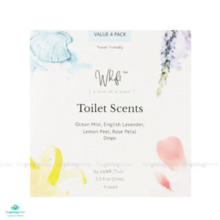 Whift Box of 4 น้ำหอมหยดโถสุขภัณฑ์ Toilet Scents แบบหยด น้ำหอมดับกลิ่นโถสุขภัณฑ์ ดับกลิ่นขณะทำธุระ ขนาดพกพา