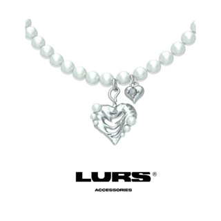 LURS Heart pearl cutout necklace