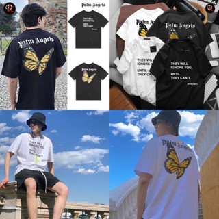 เสื้อยืดแขนสั้น  PALM ANGELS 🦋Unisex 👱🏻‍♂️👩🏼‍🦰 cotton 💯 ผ้านุ่ม ใส่สบายตัว พร้อมส่งจากไทย 🚚 ร้านค้าจัดส่งไว