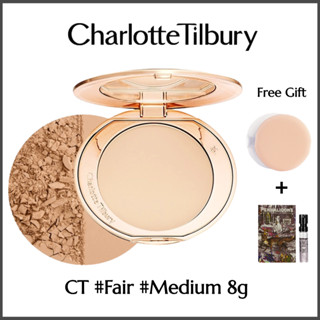 💖ของแท้ 100%💖 CT Charlotte Tilbury Airbrush Flawless Finish Micro-Powder #1 Fair #2 Medium 8g #BRIGHTEN 9g ⚡พร้อมส่ง⚡