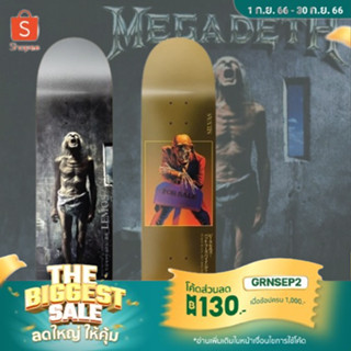 แผ่นสเก็ตบอร์ด Primitive x Megadeth Skateboard Deck ของแท้ พร้อมส่ง