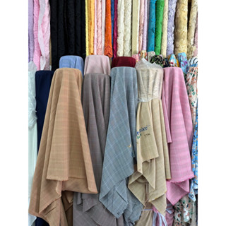 Zin ผ้าชิโนริ Chinori-Scott ผ้าเมตร ผ้าหลา ผ้าcotton ผ้าทอ ผ้านิ่ม ผ้าปูพร็อพ ลายถ่ายรูป แต่งห้อง ปูโต๊ะ