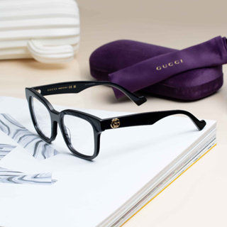 กรอบแว่นตา GUCCI รุ่น GG0958O 004 SIZE 52 MM. (BLACK-BLACK-TRANSPARENT)