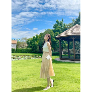Mabel Skirt - กระโปรงยาวแต่งระบาย
