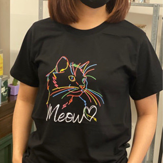 เสื้อยืดลาย Meowสีรุ้ง|Sherbet.teeshop