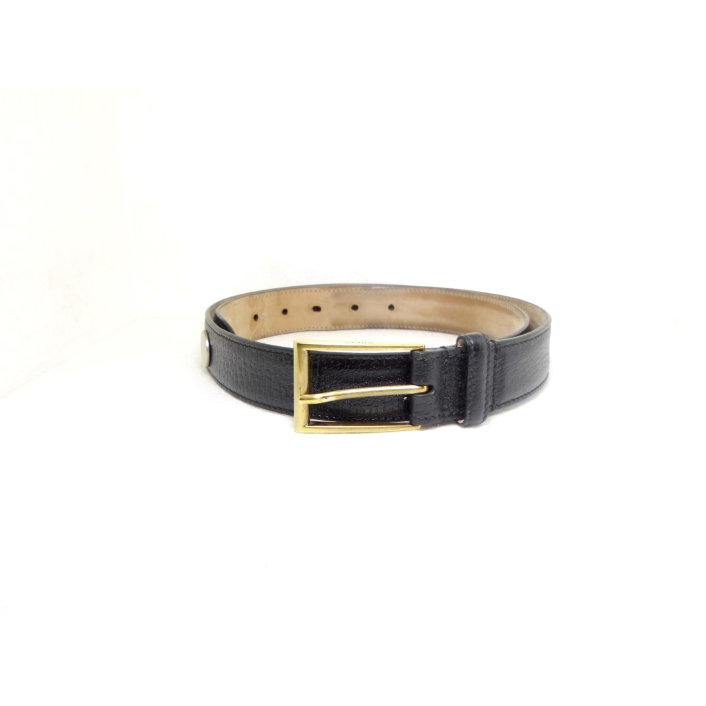 เข็มขัด Gucci belt with Rectangular Buckle sz 85 34 มือ 2 ของแท้100%