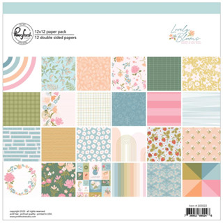 Lovely Blooms : Pinkfresh Studio Double-Sided Paper Pack 12"X12" 12/Pkg