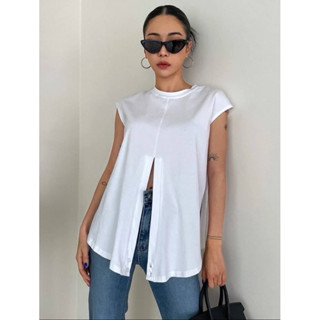 เสื้อสลาฟเเขนล้ำ ผ่าหน้า