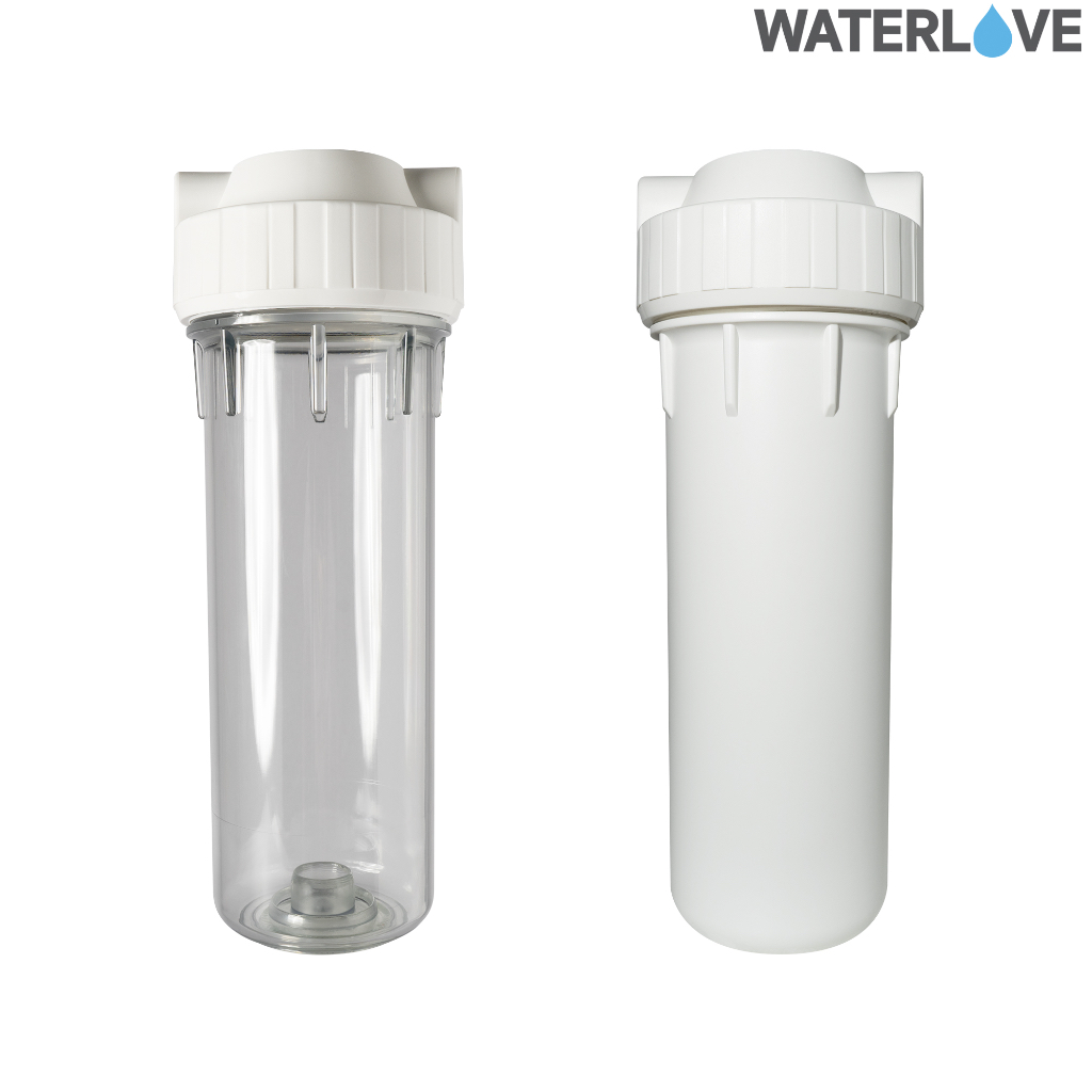 กระบอกกรองน้ำ กระบอกไส้กรอง  (Housing ) ขนาด 10 นิ้ว 2 หุน (1/4") และ 4 หุน (1/2")