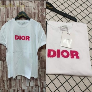 เสื้อยืดพับแขนไฮเอนด์  งานปักDior