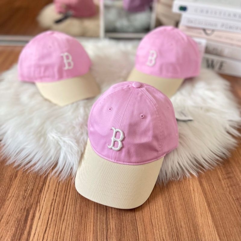 [ New ]พร้อมส่ง หมวกแก๊ป MLB CAP   3ACP3303N-43VOS  NY  แท้ 💯% สีชมพู