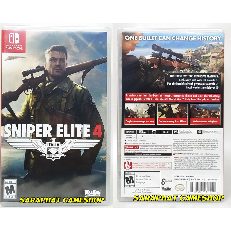(สินค้ามือ1 พร้อมจัดส่ง) NSW SNIPER ELITE 4 ปก US ภาษาอังกฤษ