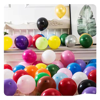 🎈 ลูกโป่งสีพื้น 10 นิ้ว 12 นิ้ว แพ็ค 50 ลูก สีสดใส ตกแต่งงานกิจกรรม งานอีเวนต์ | FF-118 FF-269