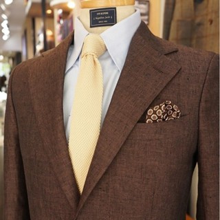 เนคไทถักสีเบจ กว้าง 2นิ้ว 2" Beige Knitted tie