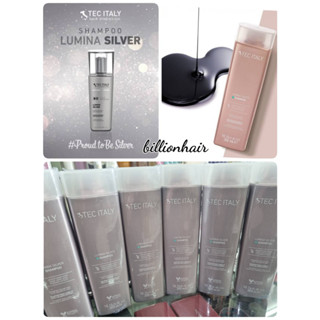 TEC ITALY LUMINA SILVER SHAMPOO 300ml  เป็นแชมพูสำหรับสีผมโทนหม่นเทา เนื้อเป็นสีเทาเข้มๆ ค่อนไปทางน้ำตาลนิดๆ