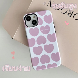 ✨NEW✨เคสไอโฟน 14 Pro Max 13 12 11 เคส for iPhone 13 เรียบง่าย รูปหัวใจ พกง่ายๆ การป้องกันการตก Case