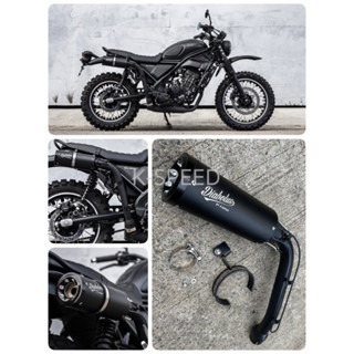 ท่อสูตร Slip on สีดำล้วน Diabolus สำหรับ Honda CL500