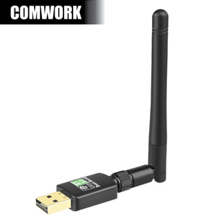 การ์ด WIFI USB รุ่น AC600L &amp; BLUETOOTH 5.0 GREEN RTL8811CU USB 2.0 WIRELESS CONTROLLER NETWORKING CARD COMWORK