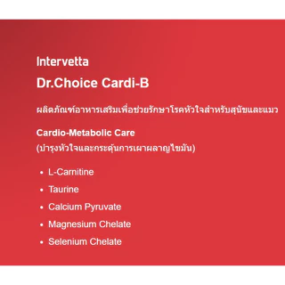 Dr.Choice Cardi B 🔥Exp.10/2027 Intervetta บำรุงหัวใจ สุนัข แมว supplement dog cat