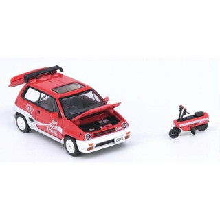 INNO64 x TINY 1/64 HONDA CITY TURBO II "Coca-Cola" Livery With Motocompo