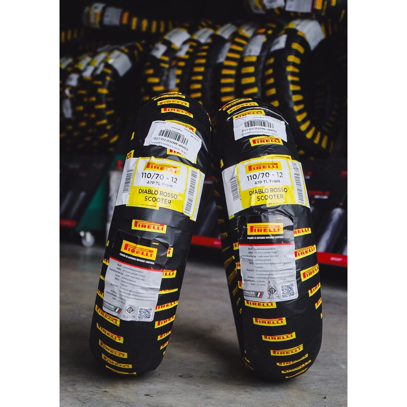(ยางปี 26) ยาง PIRELLI ROSSO SCOOTER ใส่ GRAND FILANO ไซส์เดิมคู่ละ 3,400฿