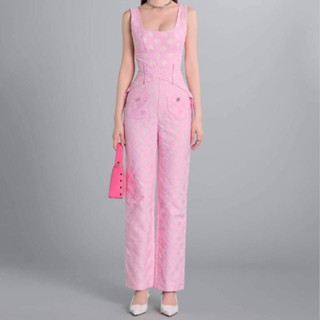 VORA Jumpsuit แขนกุดขายาว สีชมพู