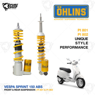 โช๊คหน้า-หลัง Ohlins PI 801 &amp; PI 802 for Vespa Sprint &amp; Primavera 150ABS