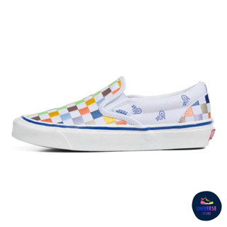 [ของแท้ ส่งฟรี จากไทย] VANS CLASSIC SLIP-ON 98 DX - (ANAHEIM FACTORY) HERITAGE EMBROIDERY